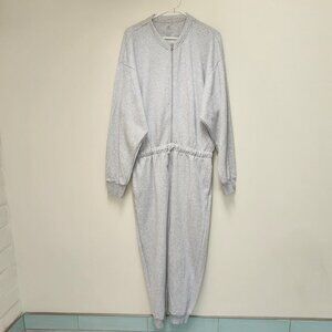adidas women's heather gray fleece onesie
